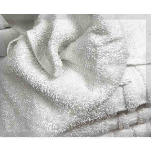 Tris asciugamani spugna bianco hotel b&b eco line PCTEX :: Easy