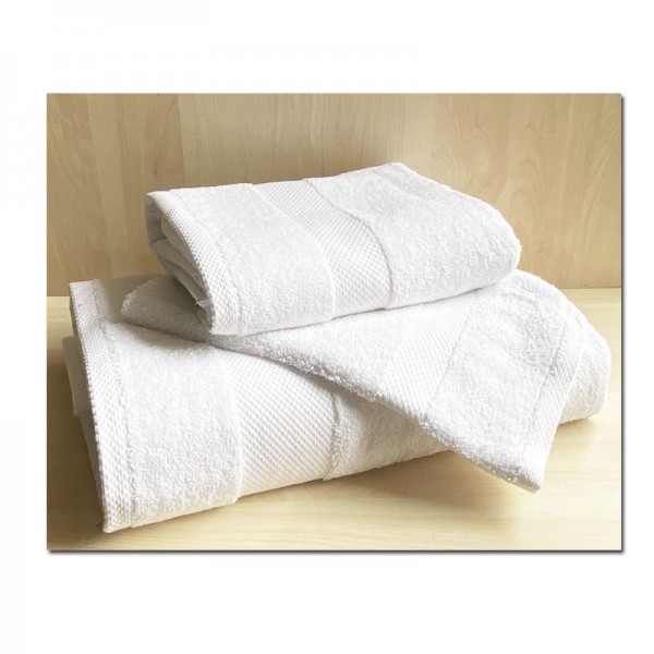 Tris asciugamani spugna bianco hotel b&b eco line PCTEX :: Easy
